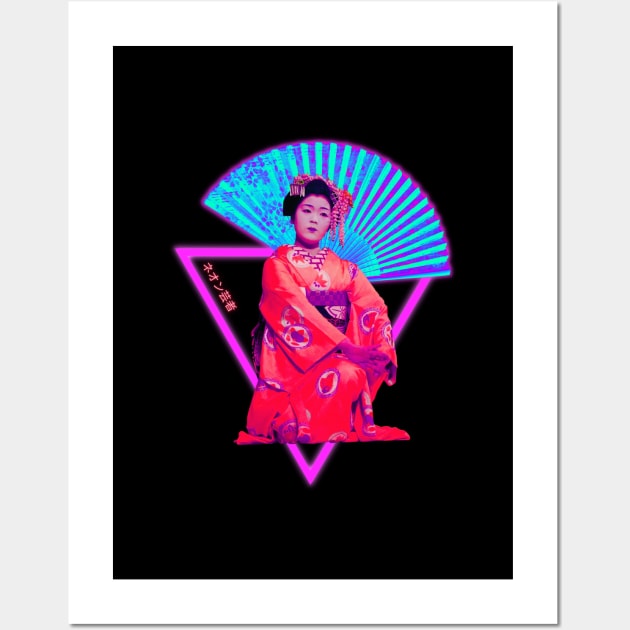 Vaporwave Geisha Wall Art by Shirt Vibin